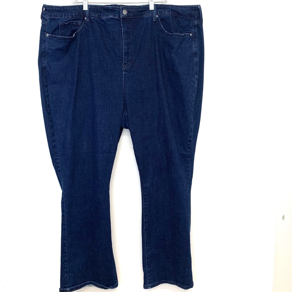 NYDJ Billie Mini Bootcut Jeans Dark Wash Blue Lift Tuck Plus Size 28W